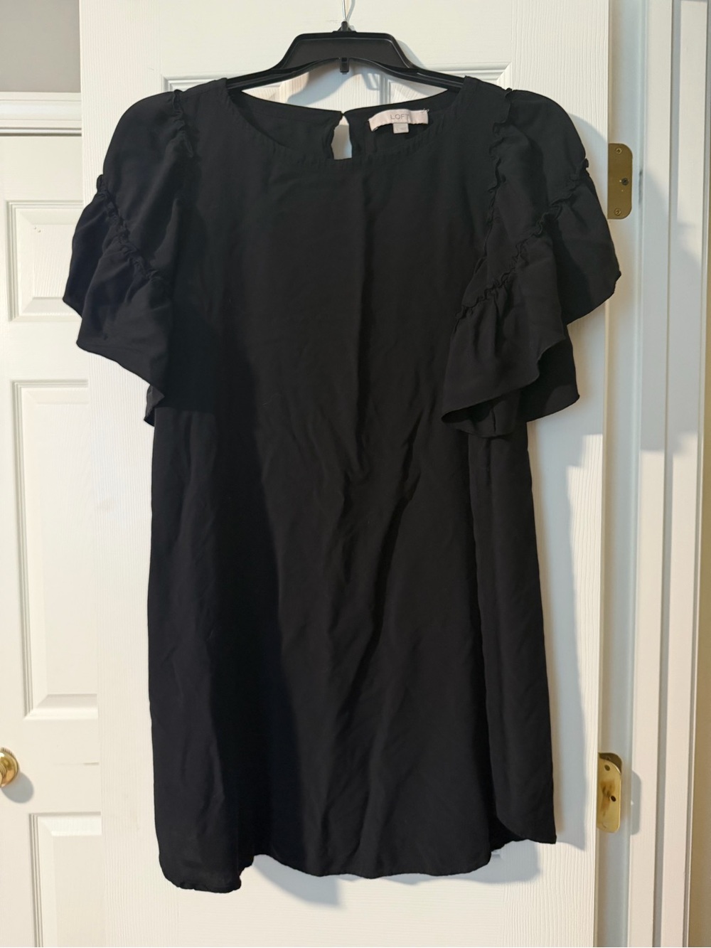 LOFT Black Classic Shift Dress